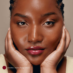 EADEM Le Chouchou gloss swirls showcase earthy plum tint and shine.