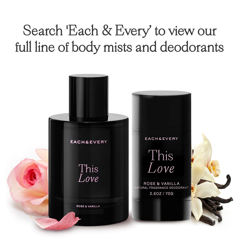 Each & Every 2.5oz deodorant tube offers easy, travel-friendly storage.