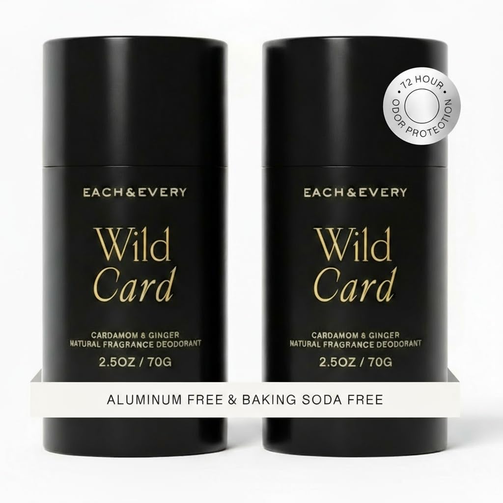 Each & Every Cardamom-Ginger deodorant 2pack packaging showing sustainable materials