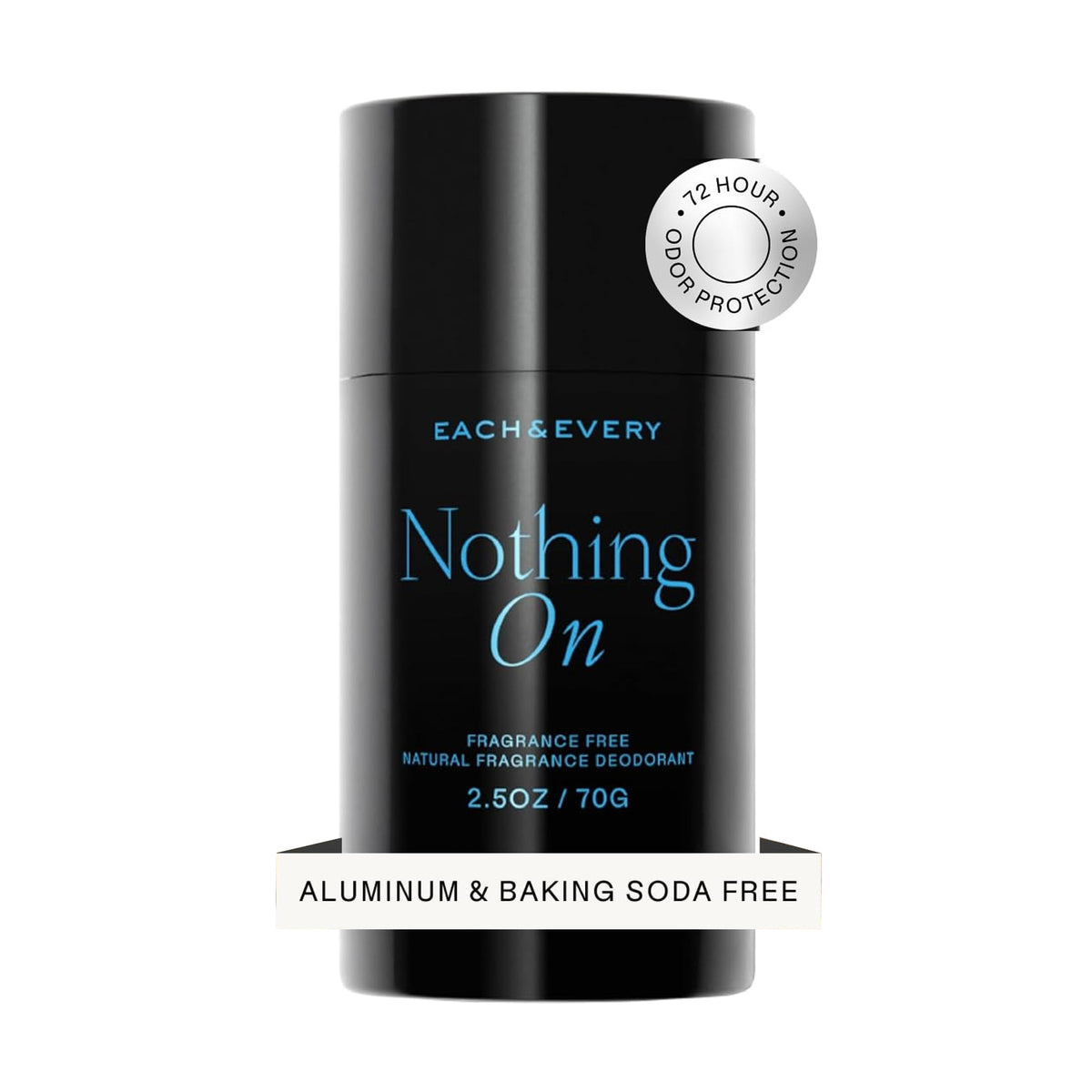 Each & Every aluminum-free deodorant stick glides smoothly on skin.
