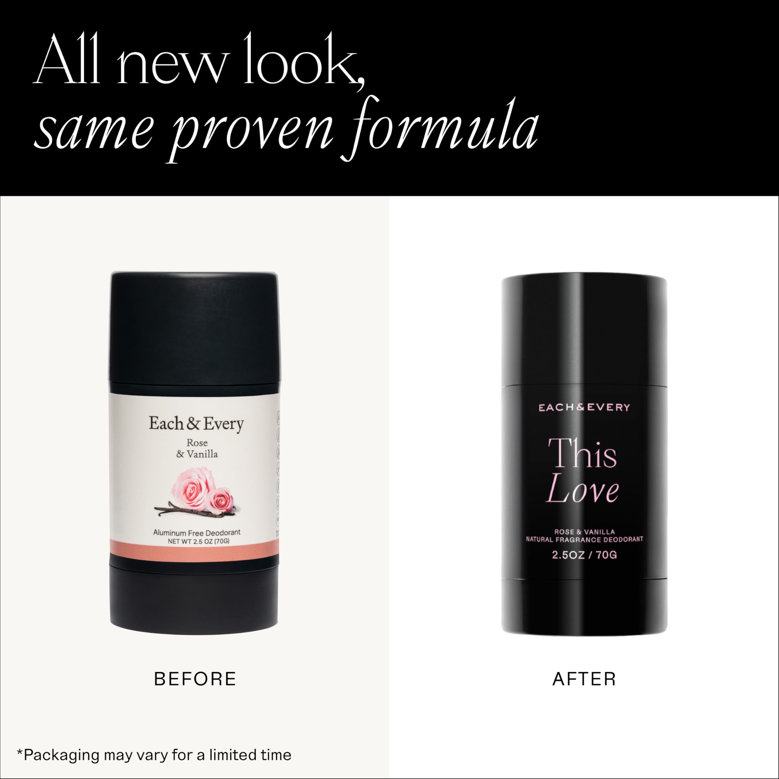 Each & Every baking soda-free icon highlighting gentle formula