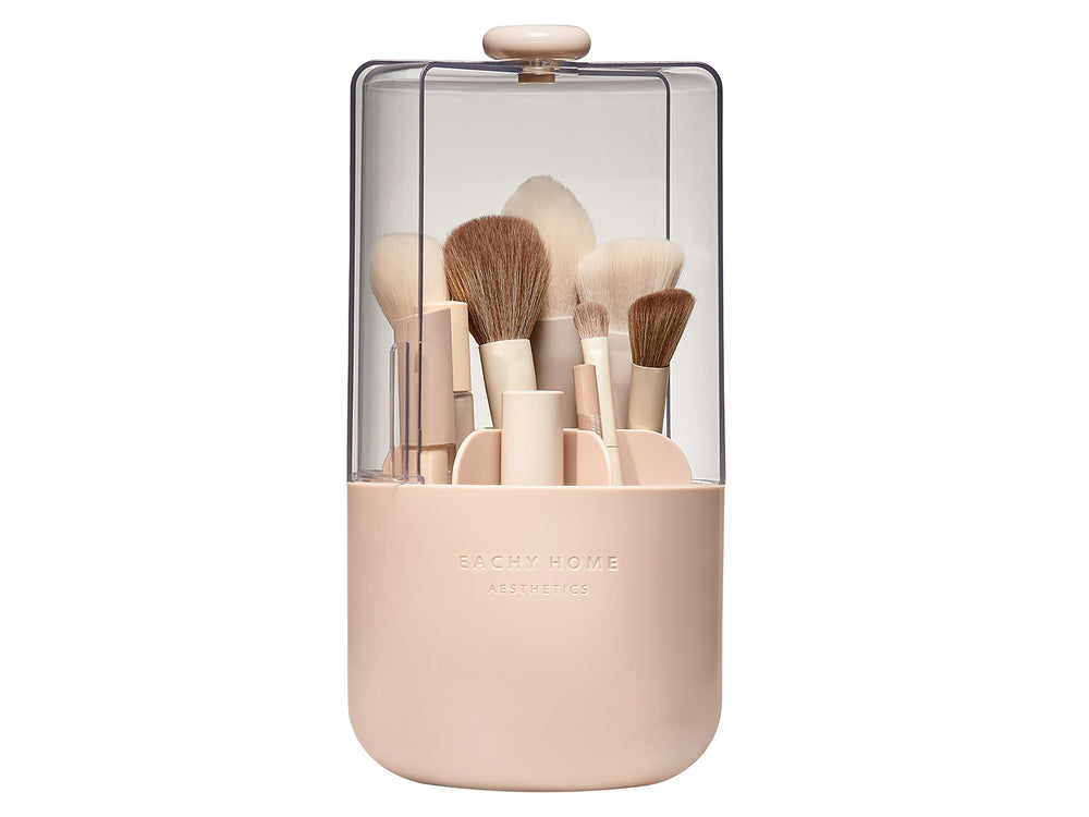 Eachy makeup brush holder base shows a spacious 5.2-inch footprint.
