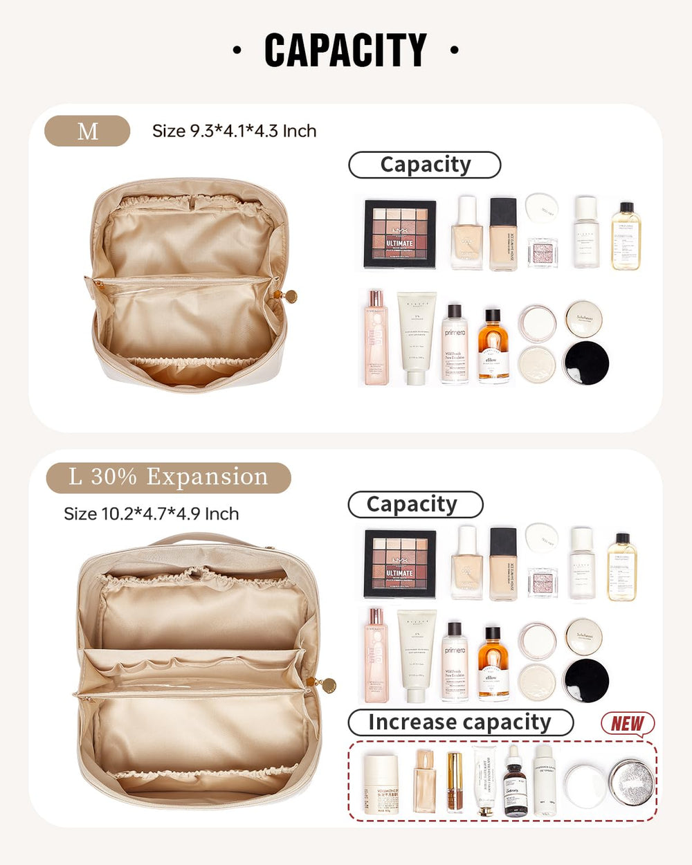 Eachy LD White bag interior divider helps separate products neatly