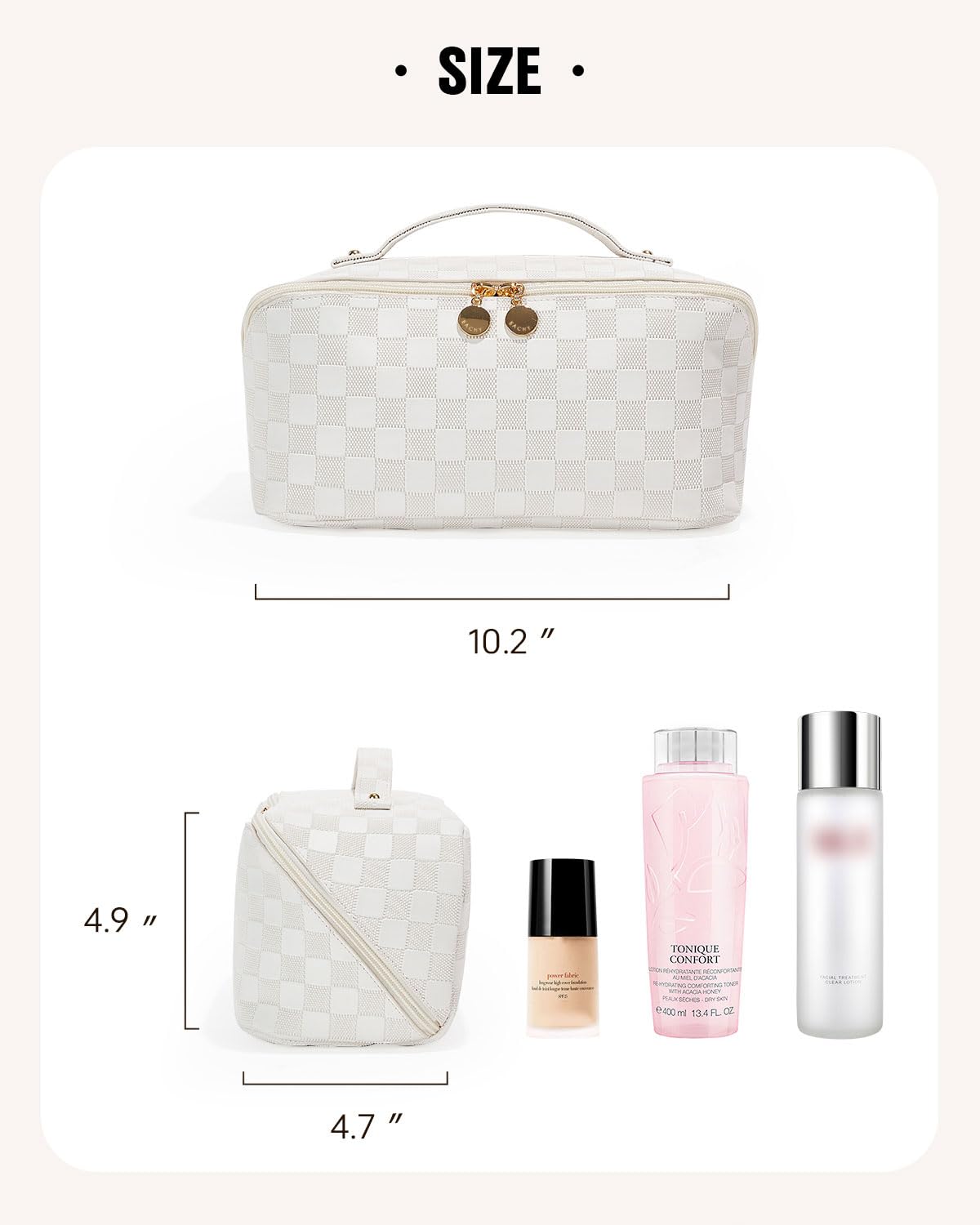 Eachy LD White bag features durable lining for long-lasting use