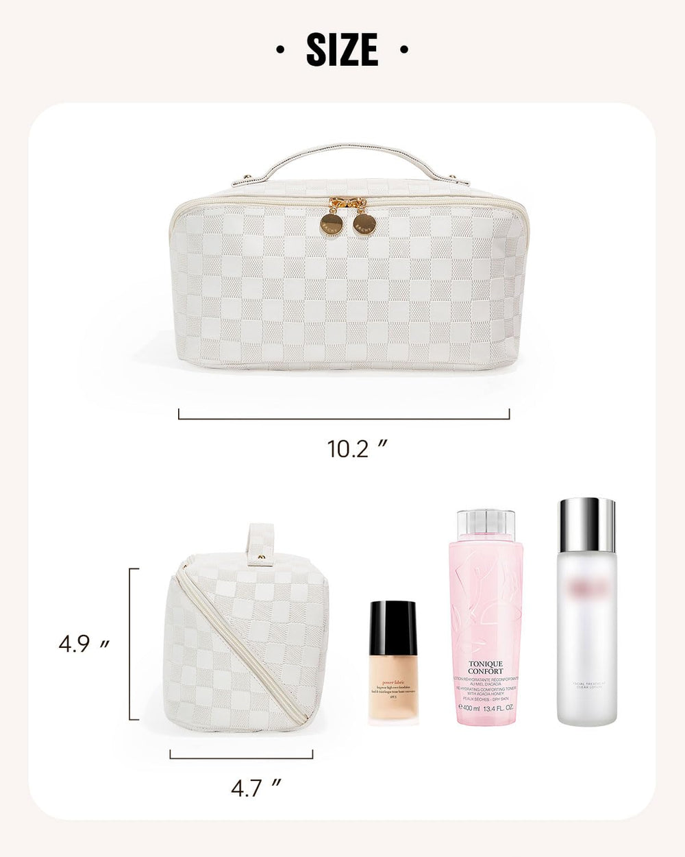 Eachy LD White bag features durable lining for long-lasting use
