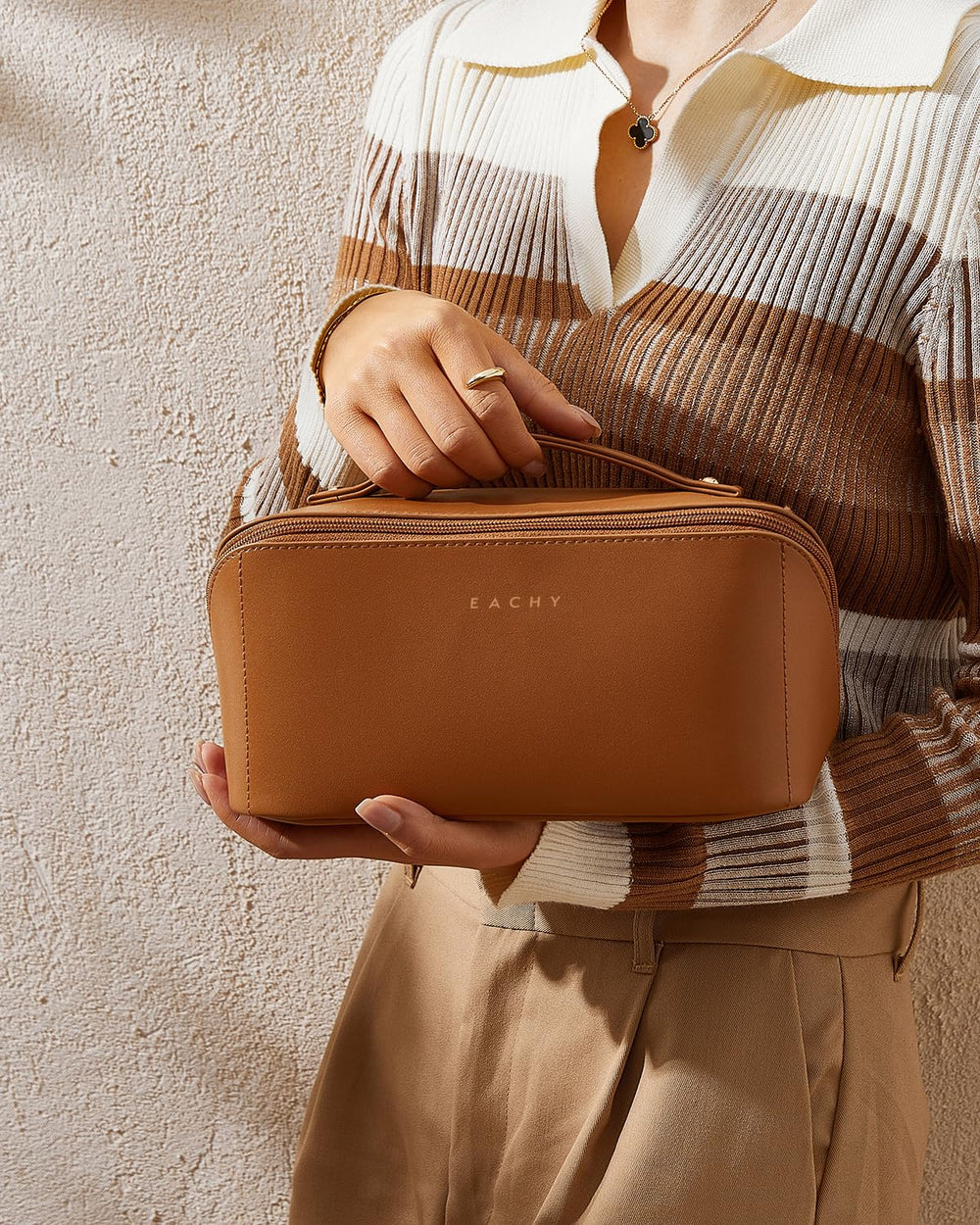 EACHY Travel Makeup Bag multipurpose use as toiletry or purse organizer