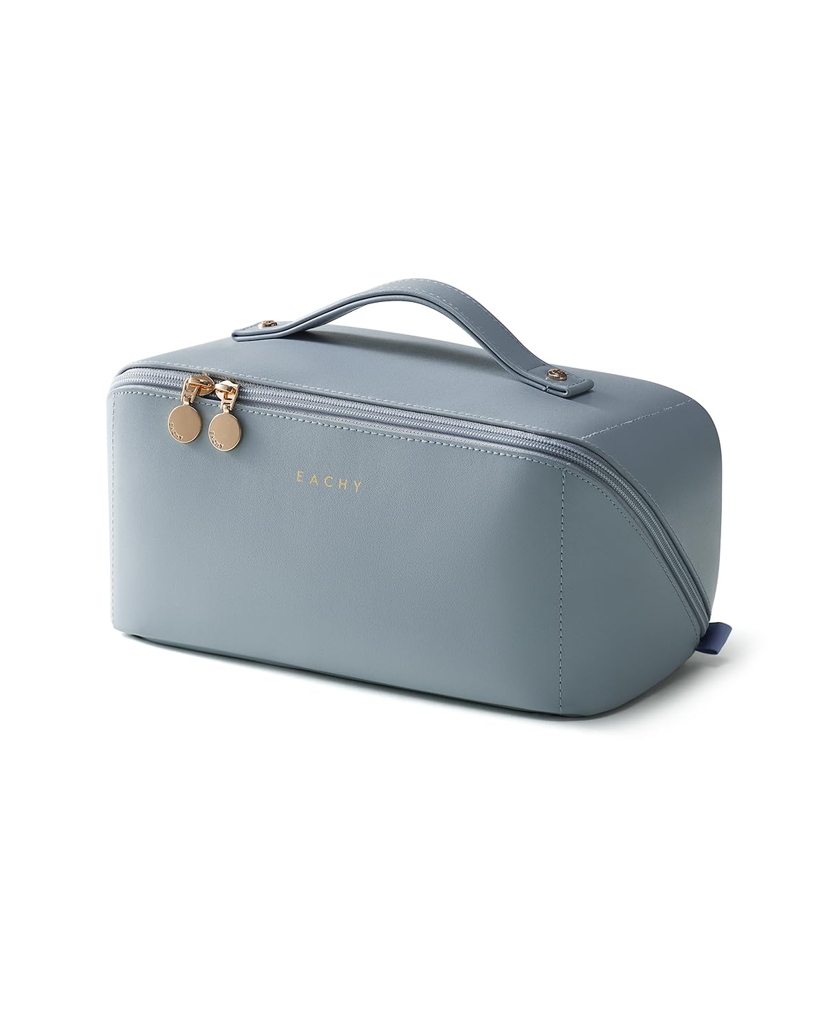 EACHY travel makeup bag open-flat view for quick, visible access to cosmetics