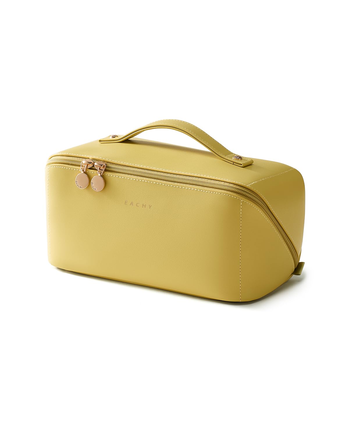 EACHY travel makeup bag open-flat view for quick item access.