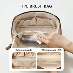 EACHY Travel Makeup Bag interior offers spacious storage for cosmetics
