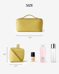 Eachy makeup organizer doubles as toiletries bag for trips and daily use.