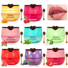 Eakroo Bee Lip Balm Honey Pot Strawberry swirl moisturizes lips overnight.
