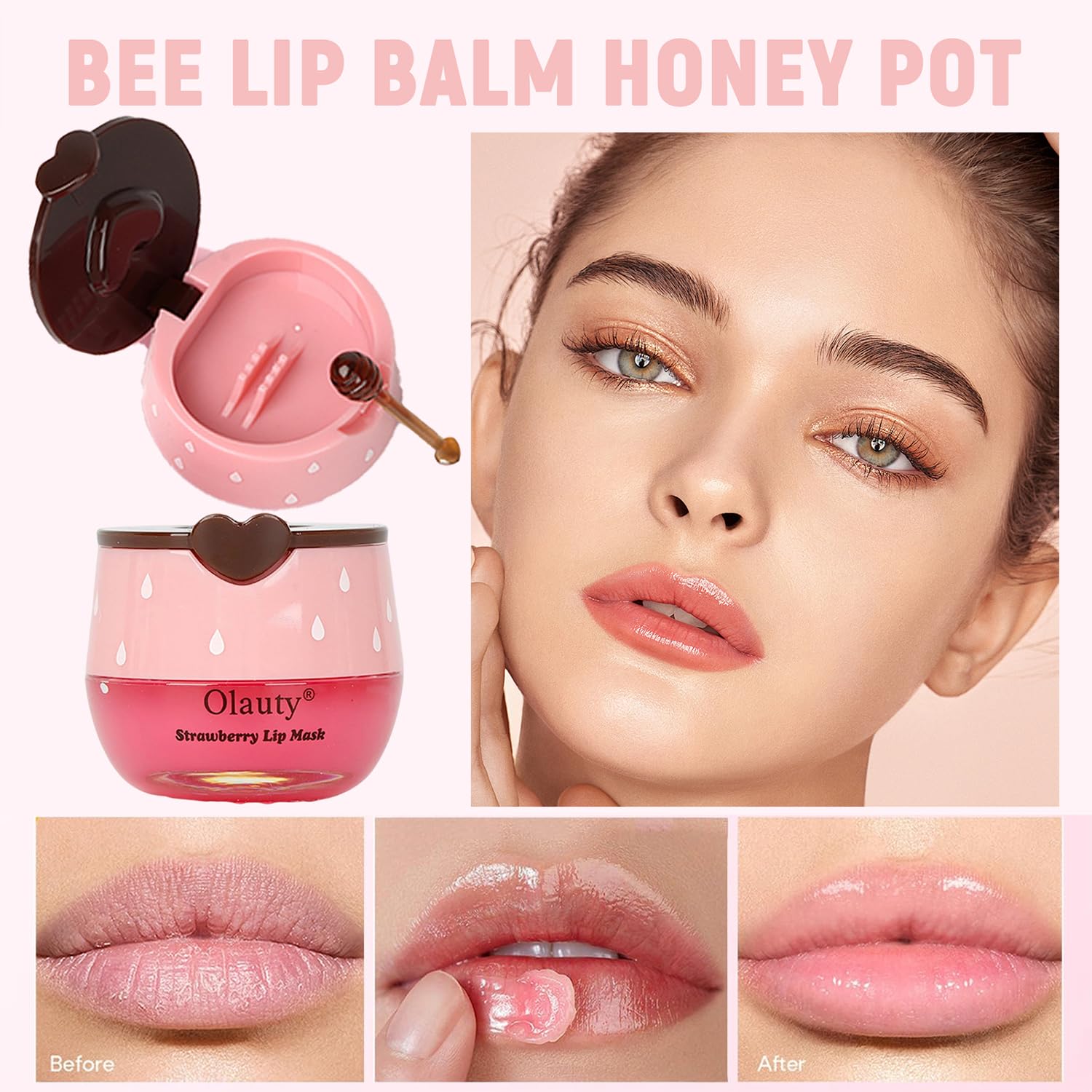 Eakroo Bee Lip Balm watermelon flavor, refreshing shine and hydration.