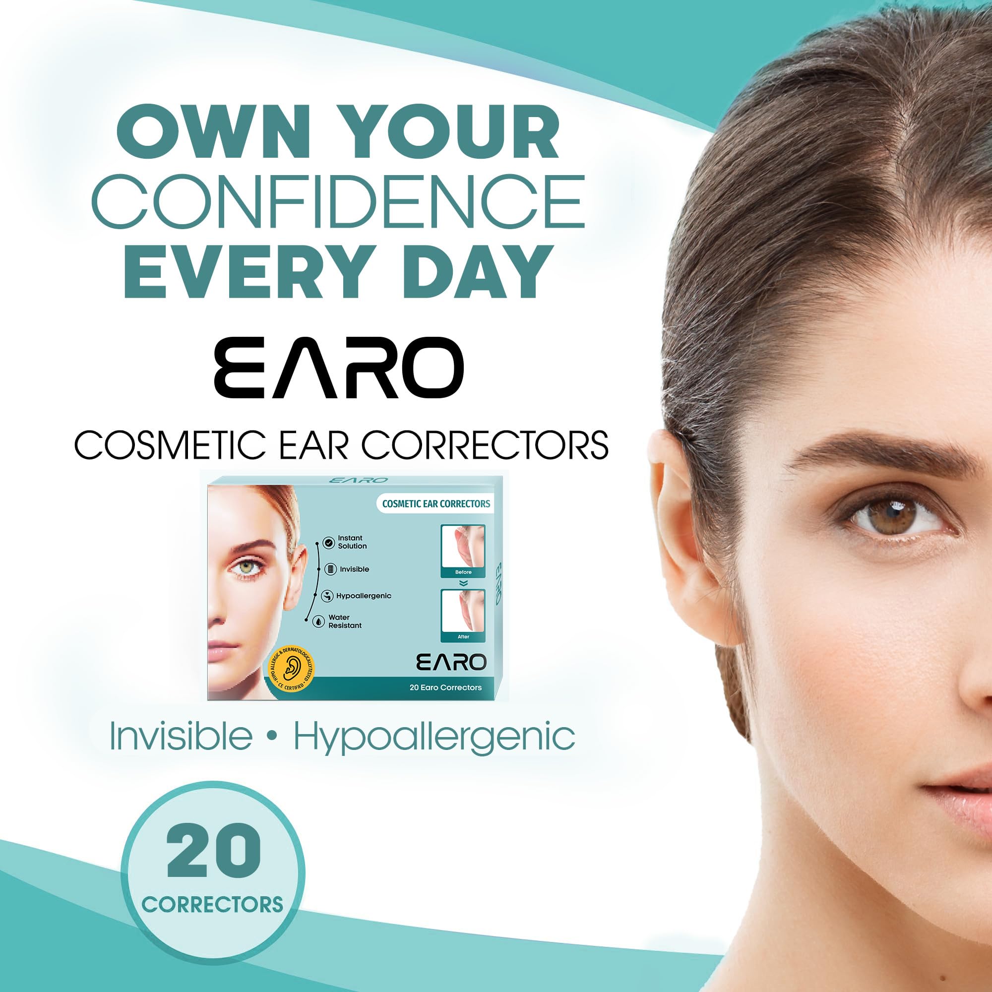 Earo pack includes 20 patches for long-term daily wear.