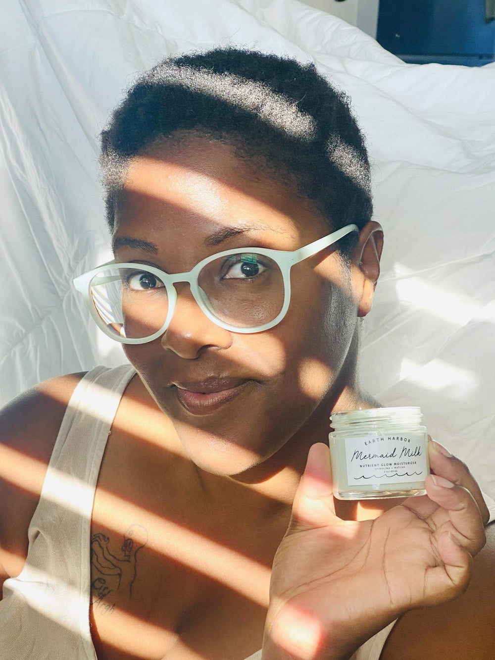 Earth Harbor Mermaid Milk creamy texture close-up shows non-greasy skin feel
