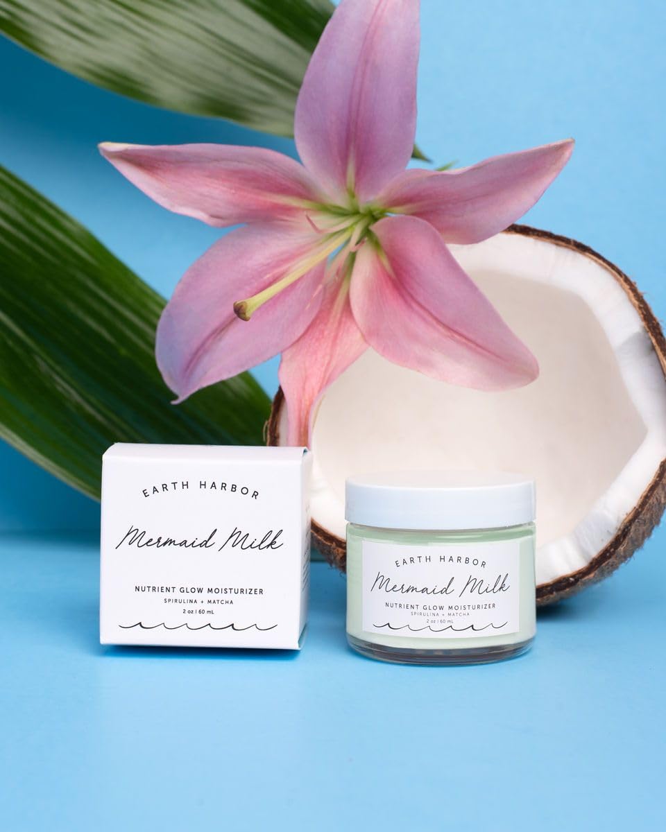 Earth Harbor Mermaid Milk non-greasy-formula delivers breathable hydration for skin types