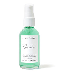 Earth Harbor Oasis Deep Pore Gel Cleanser bottle close-up for daily cleansing.