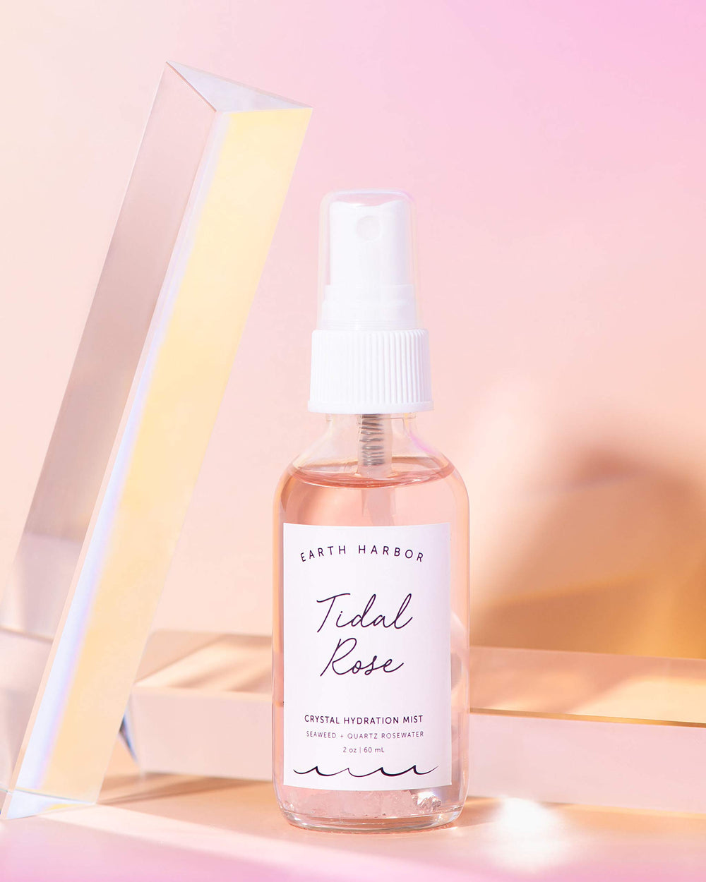Earth Harbor Tidal Rose toner pump-dispense action for easy application