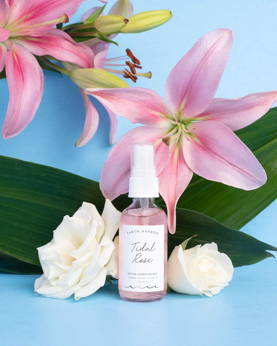 Earth Harbor Tidal Rose toner white-tea-extract closeup for antioxidant support
