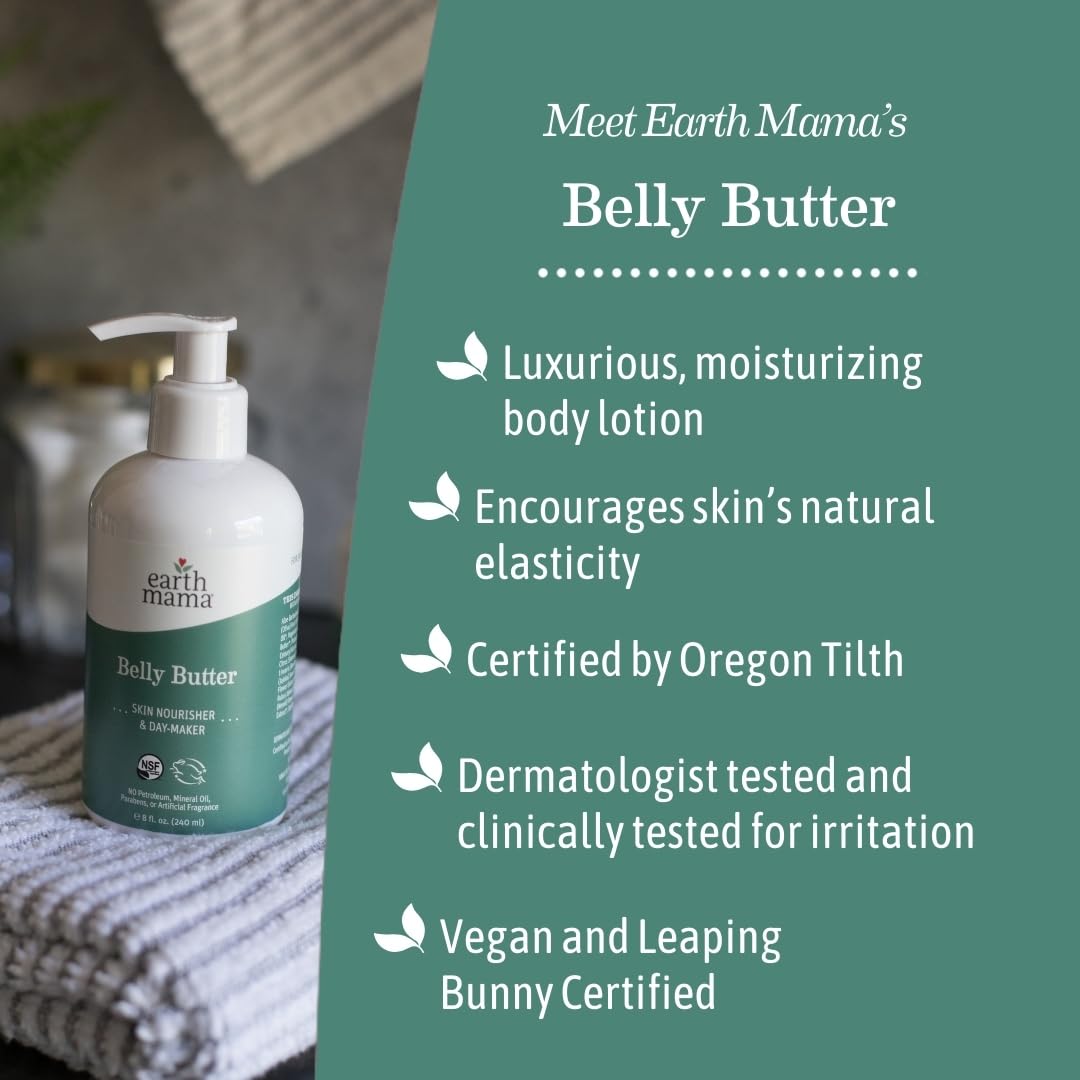 Calendula blossoms in Earth Mama Belly Butter soothe sensitive skin