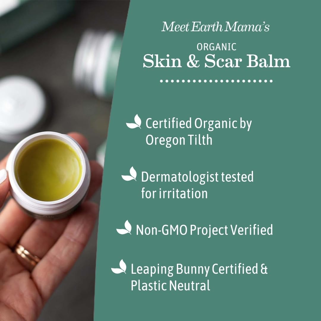 Earth Mama gotu kola ingredient aids gentle skin care for scars