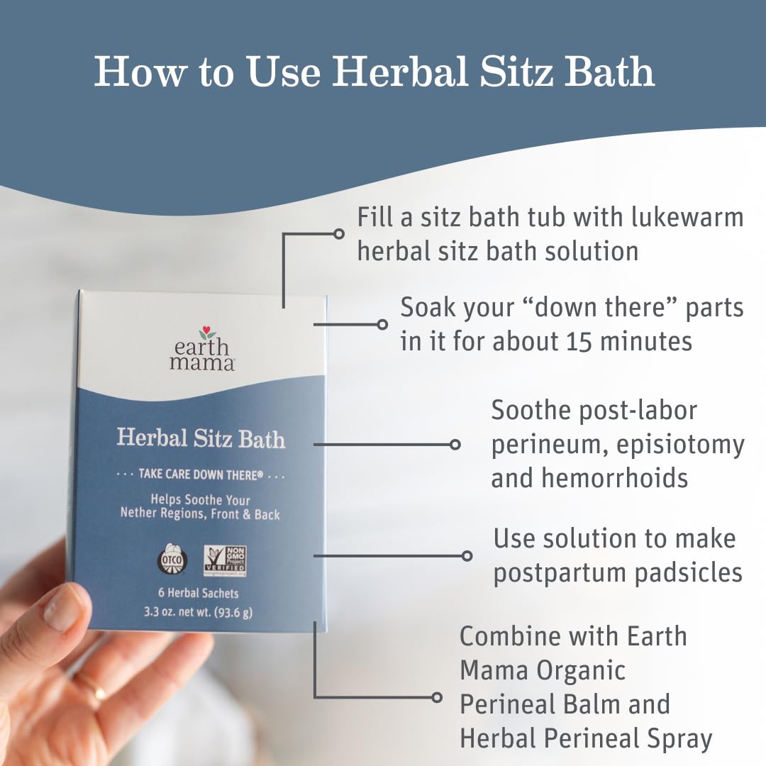 Earth Mama herbal sitz bath brewed-solution ready for cooling relief