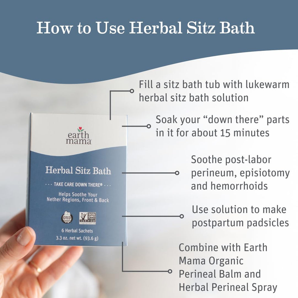 Earth Mama herbal sitz bath brewed-solution ready for cooling relief