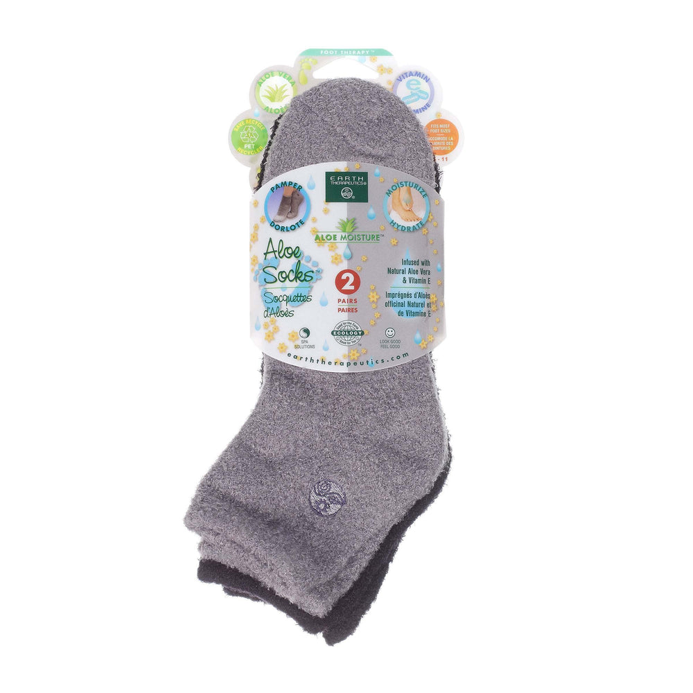 Earth Therapeutics Aloe Socks plush fabric close-up showing soft texture