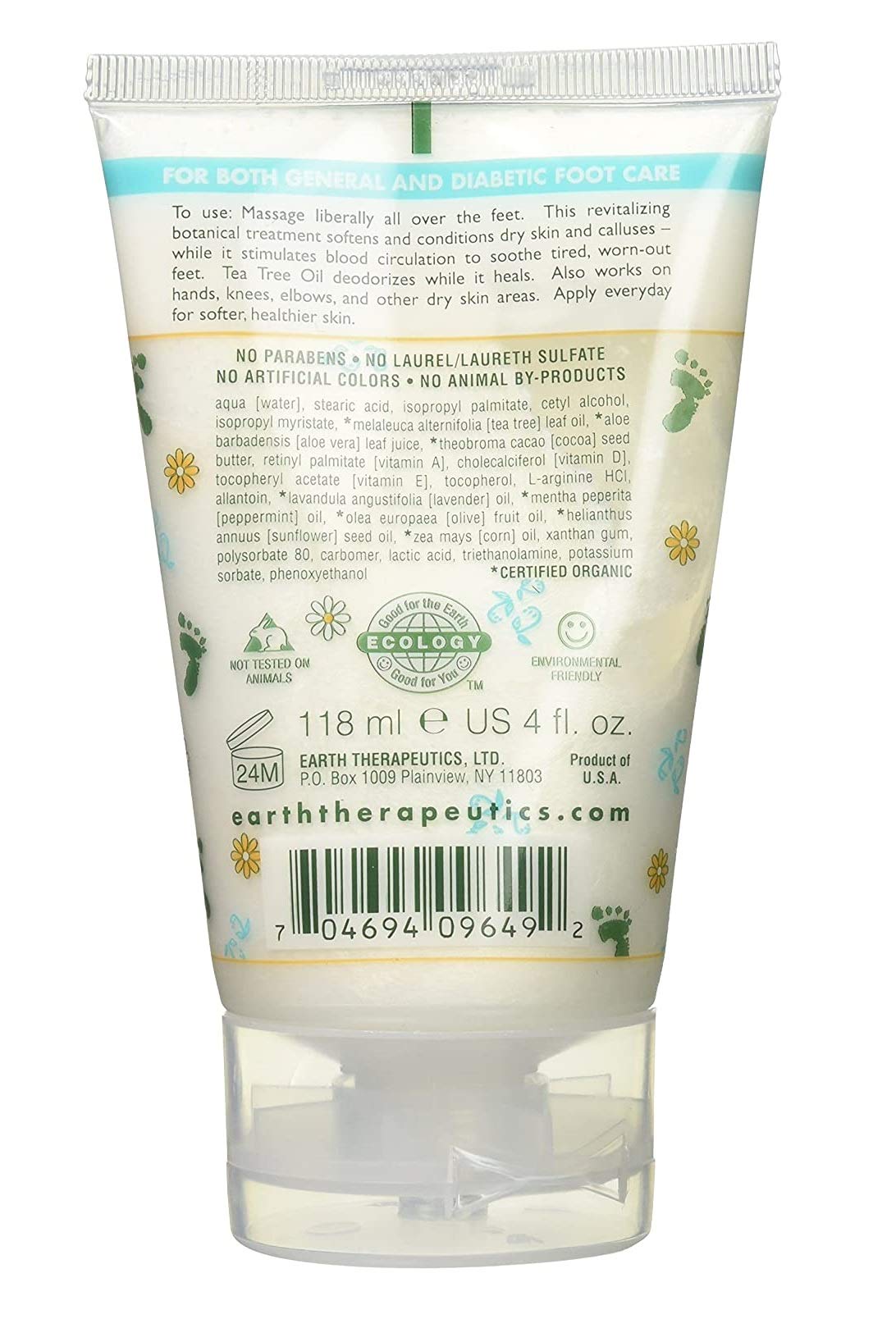 Earth Therapeutics Foot Repair Balm cream closeup highlights rich texture for reviving cracked heels