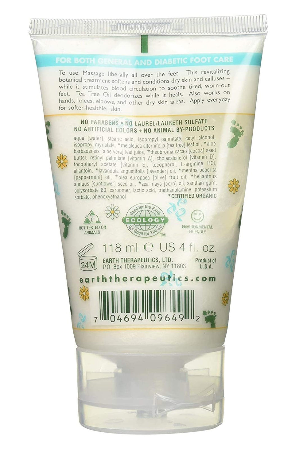 Earth Therapeutics Foot Repair Balm cream closeup highlights rich texture for reviving cracked heels