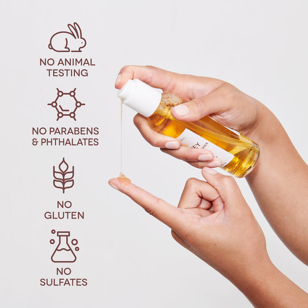 Sérum Earth To Skin Honey Manuka en rostro, cuello y contorno de ojos con apariencia fresca e hidratada