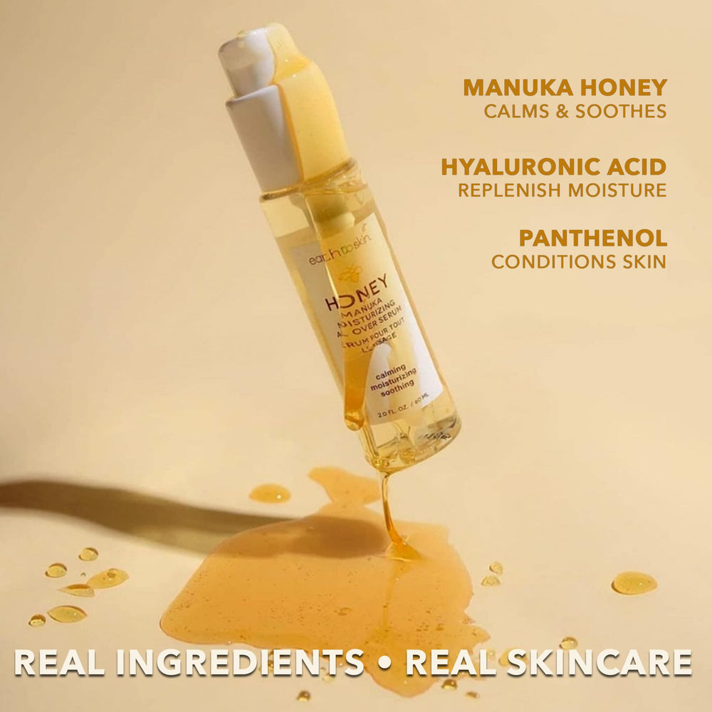 Earth To Skin Honey Manuka Serum, textura ligera que se siente suave al contacto