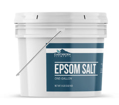Earthborn Elements Epsom Salt dissolving in water for quick, relaxing bath soaks.