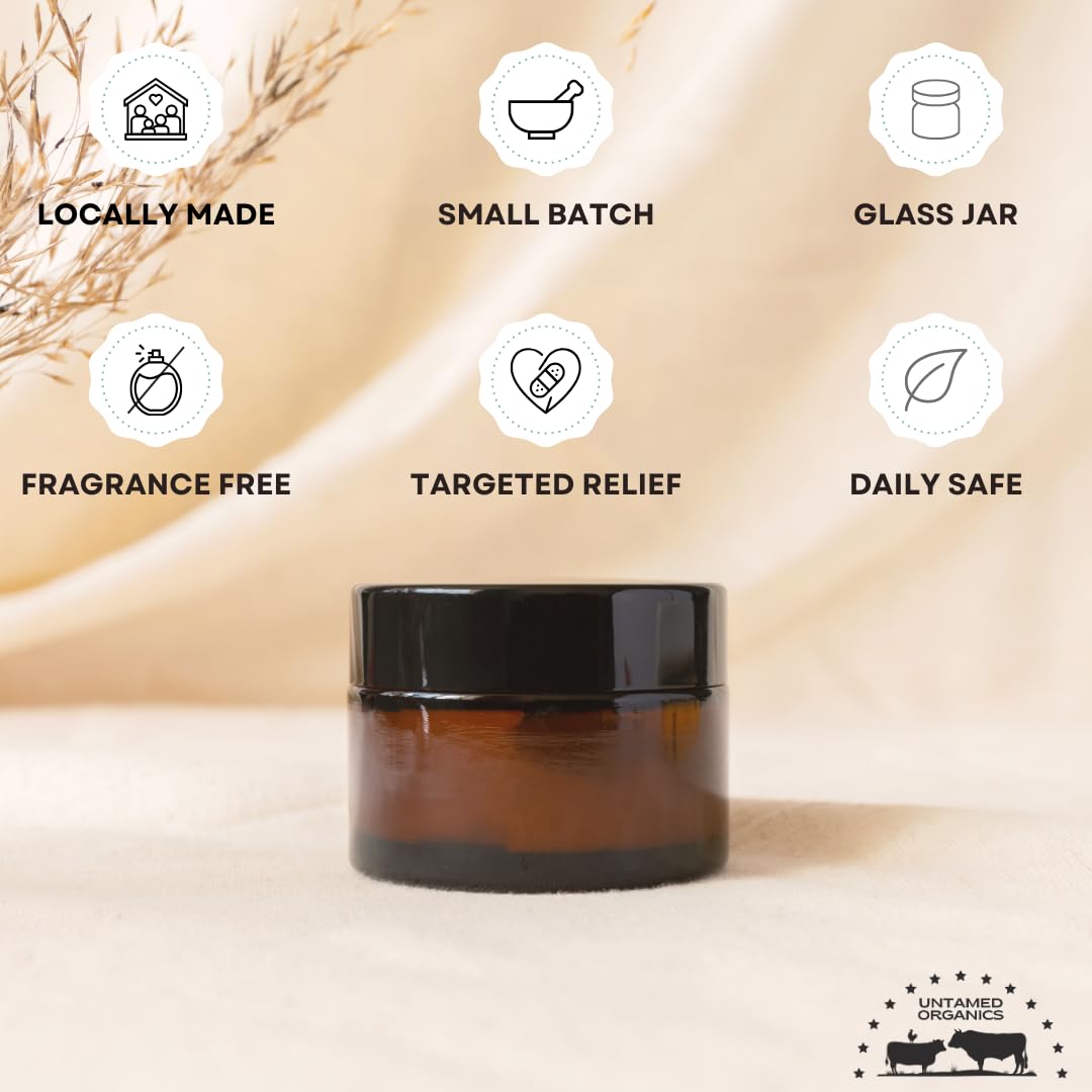 Earthborn Organics unscented tallow face and body application on skin