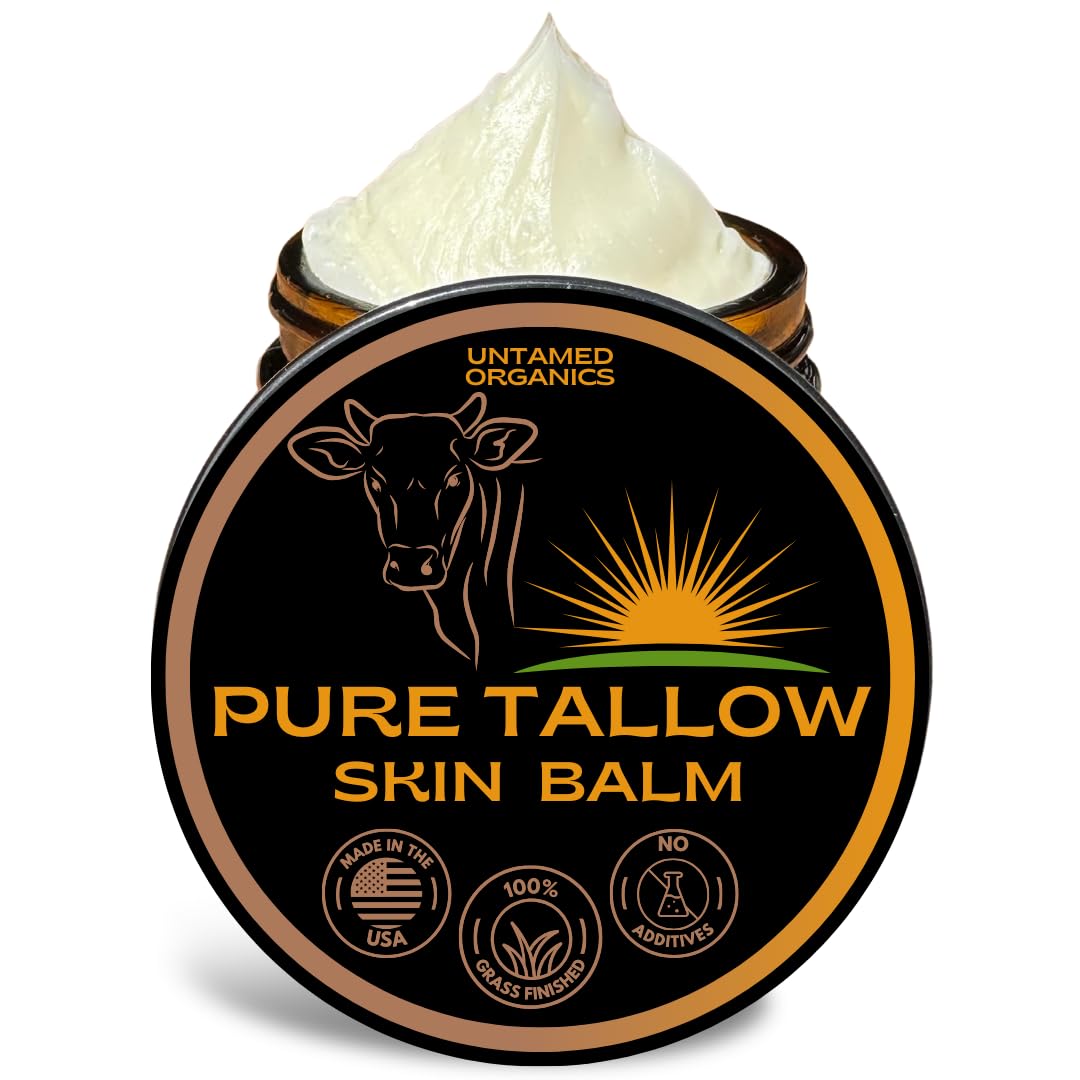 Earthborn Organics Untamed Tallow jar close-up for all-purpose skin care hydration