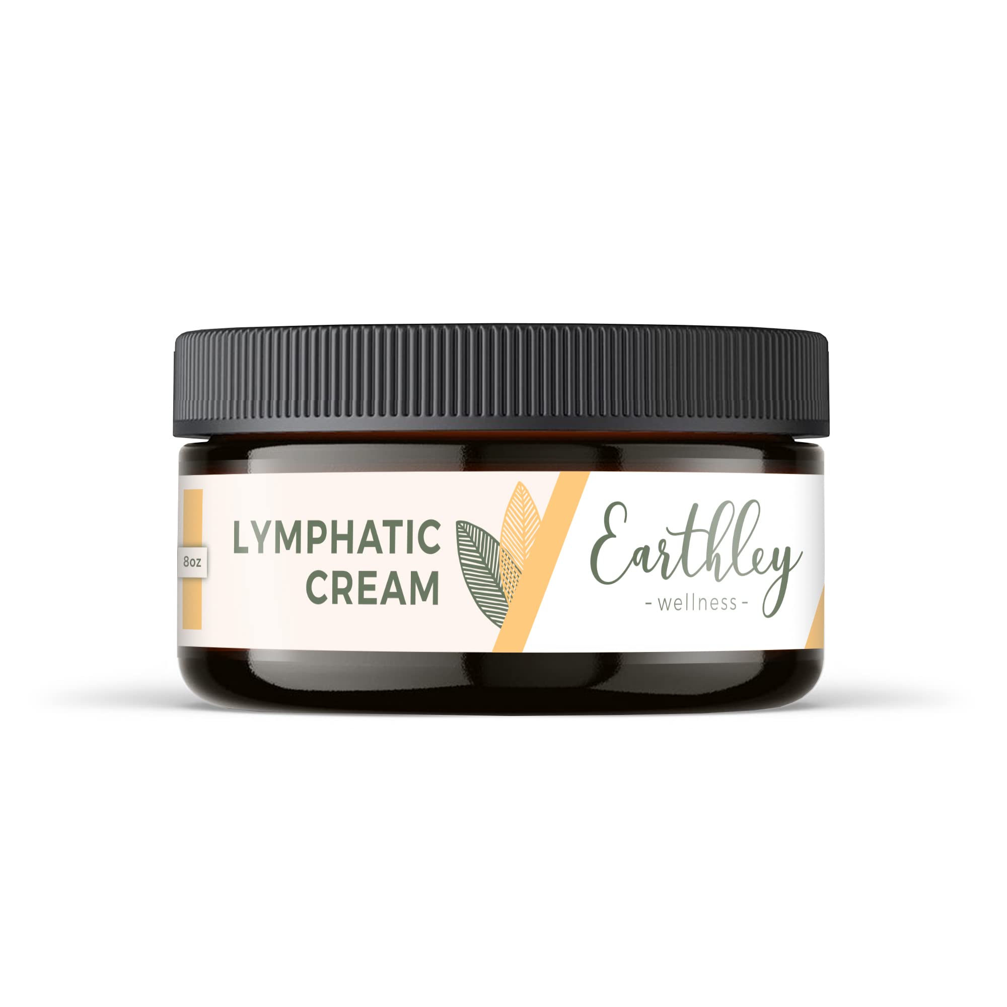 Earthley Wellness Lymphatic Cream tube closeup for soothing skin and potential lymph support