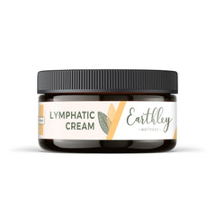 Earthley Wellness Lymphatic Cream tube closeup for soothing skin and potential lymph support