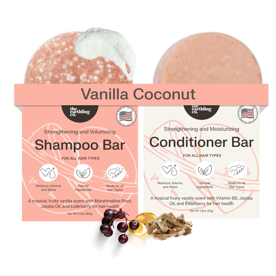 Earthling Co shampoo bar Vanilla Coconut packaging highlights eco-friendly design for sustainable daily use