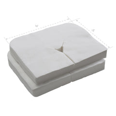 EarthLite disposable headrest cover close-up showing soft fabric and premium feel