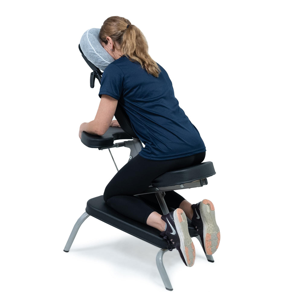 EarthLite face cradle cover soft absorbent fabric keeps clients cool during massage.