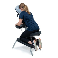 EarthLite face cradle cover soft absorbent fabric keeps clients cool during massage.