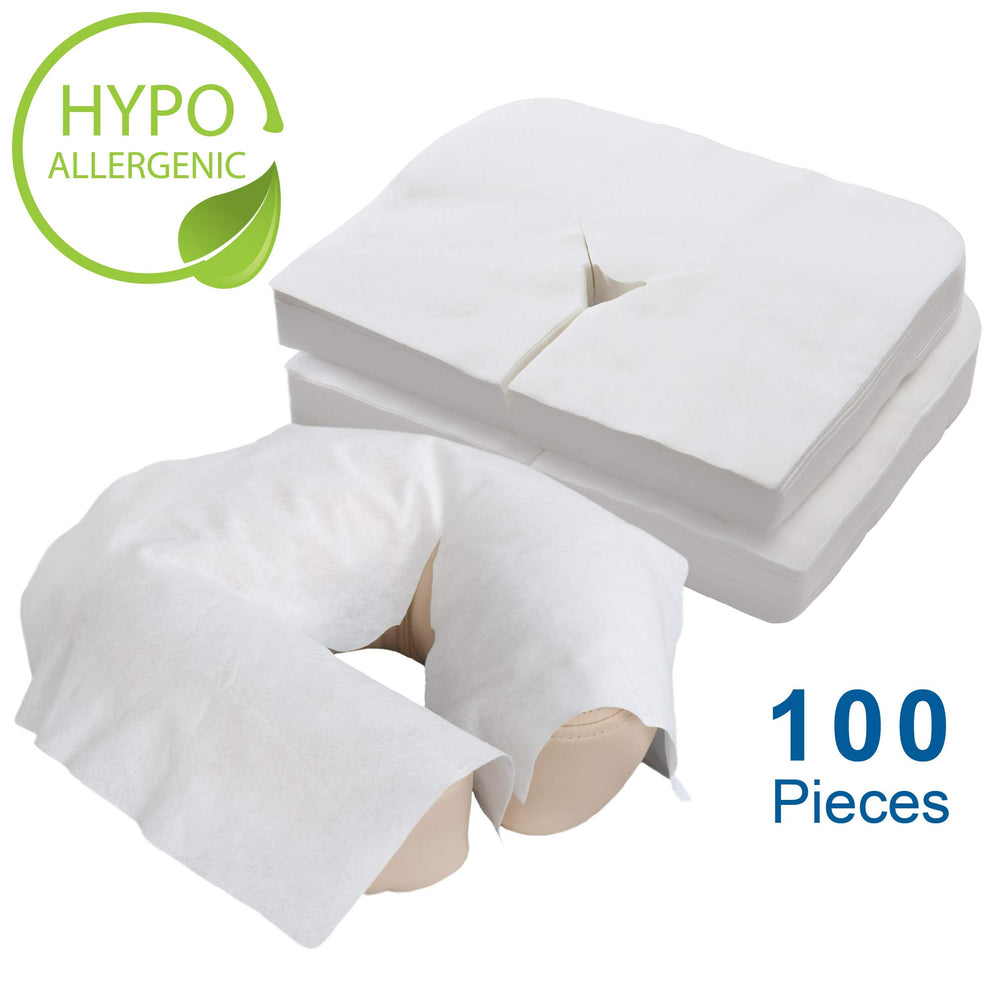 EarthLite headrest cover fitted on a massage table for secure comfort
