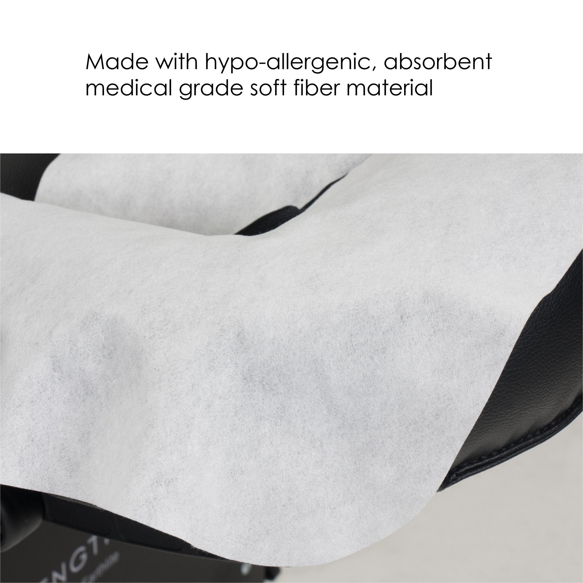 EarthLite headrest cover on a massage chair illustrating quick setup