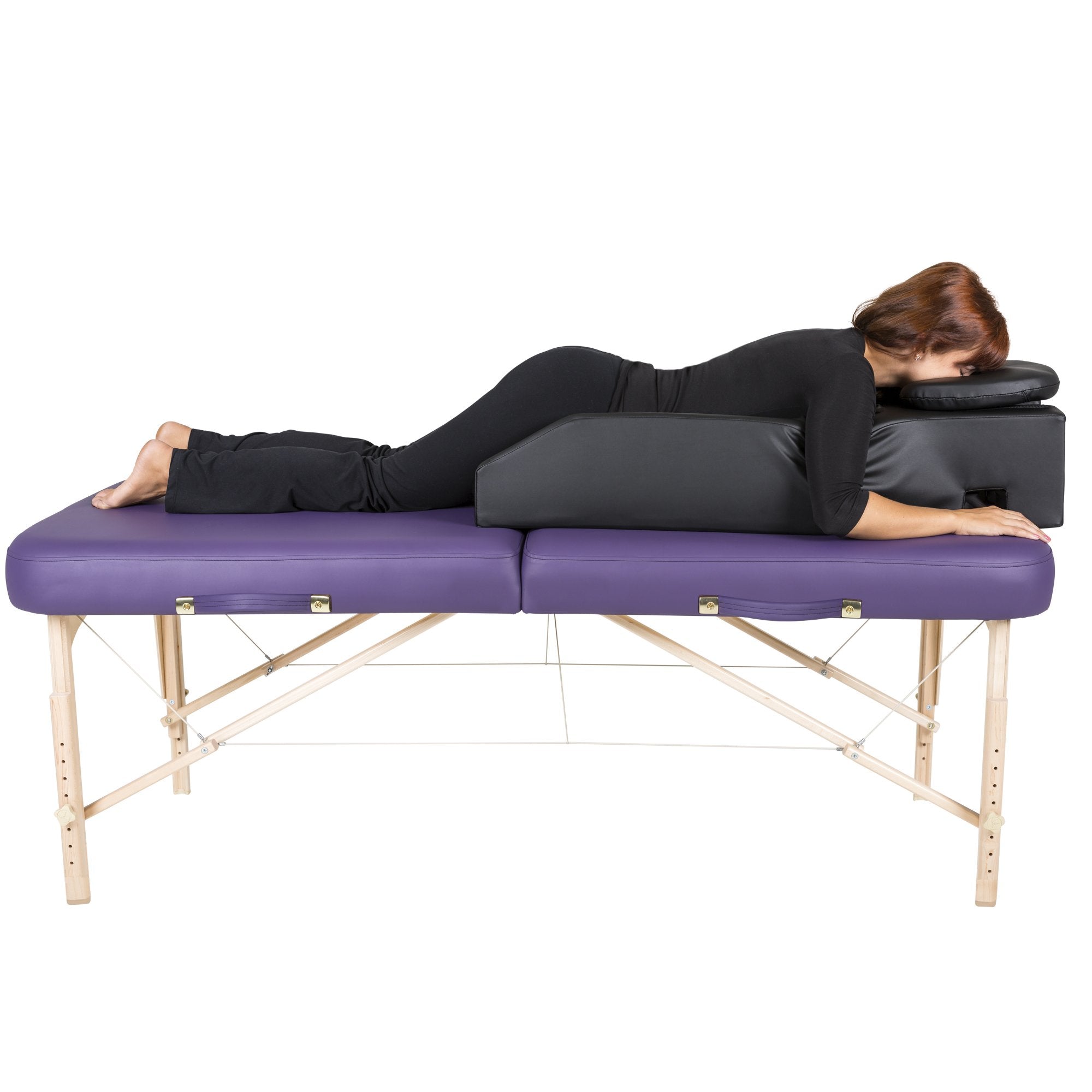 EarthLite pregnancy cushion tummy recess provides supported space for prone clients