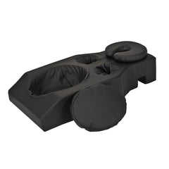 EarthLite pregnancy massage cushion face-down setup for prenatal sessions