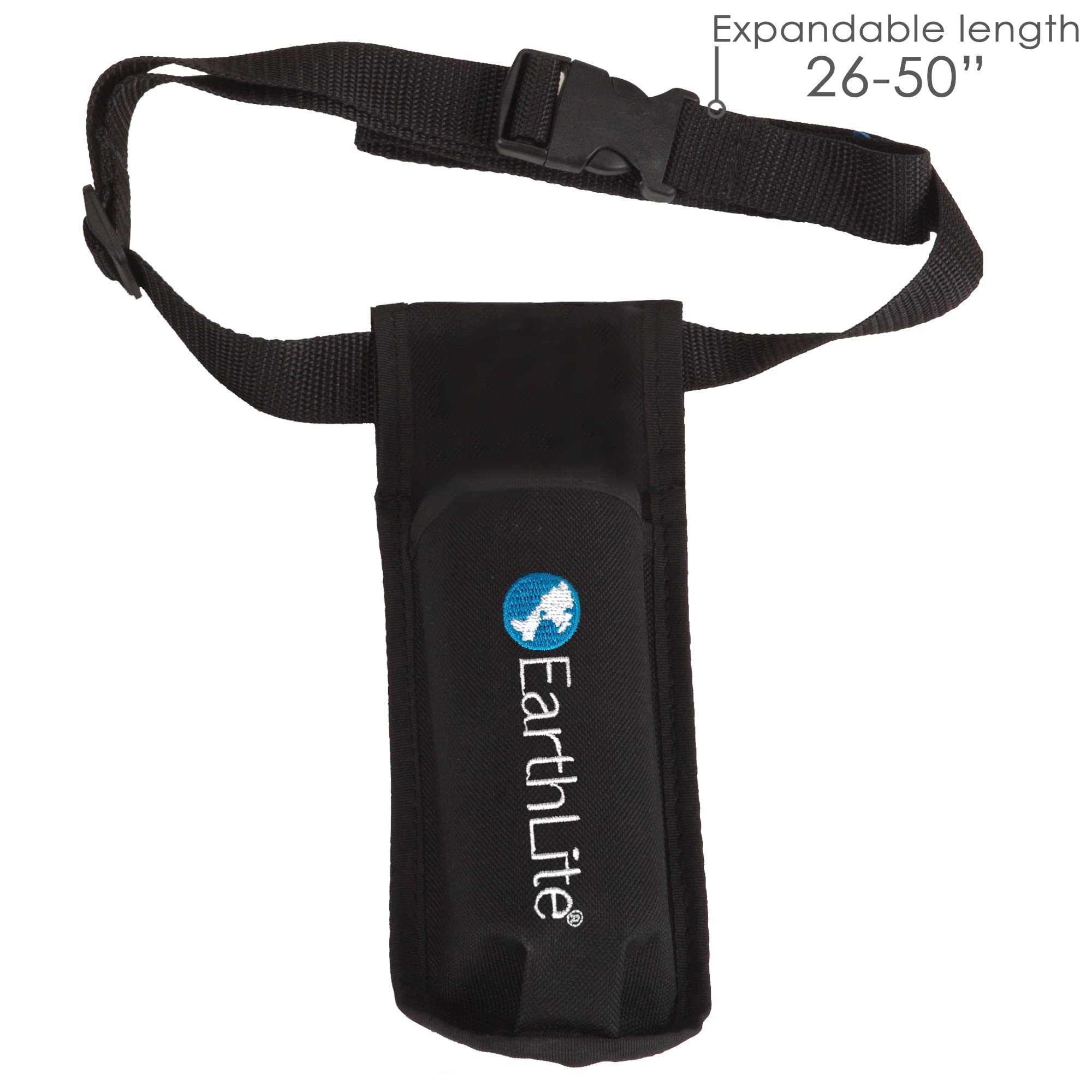 EarthLite woven holster keeps lotion within reach during sessions.