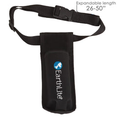 EarthLite woven holster keeps lotion within reach during sessions.