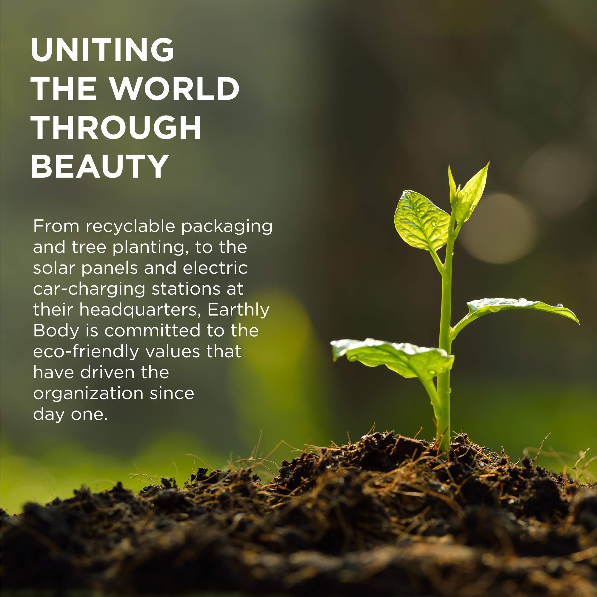 Earthly Body after-shower glow with velvety skin texture from nourishing bath gel.