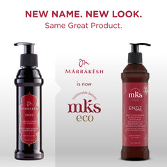Earthly Body MKS Eco Endz argan oil drops highlight nourishing ingredients for hair ends.