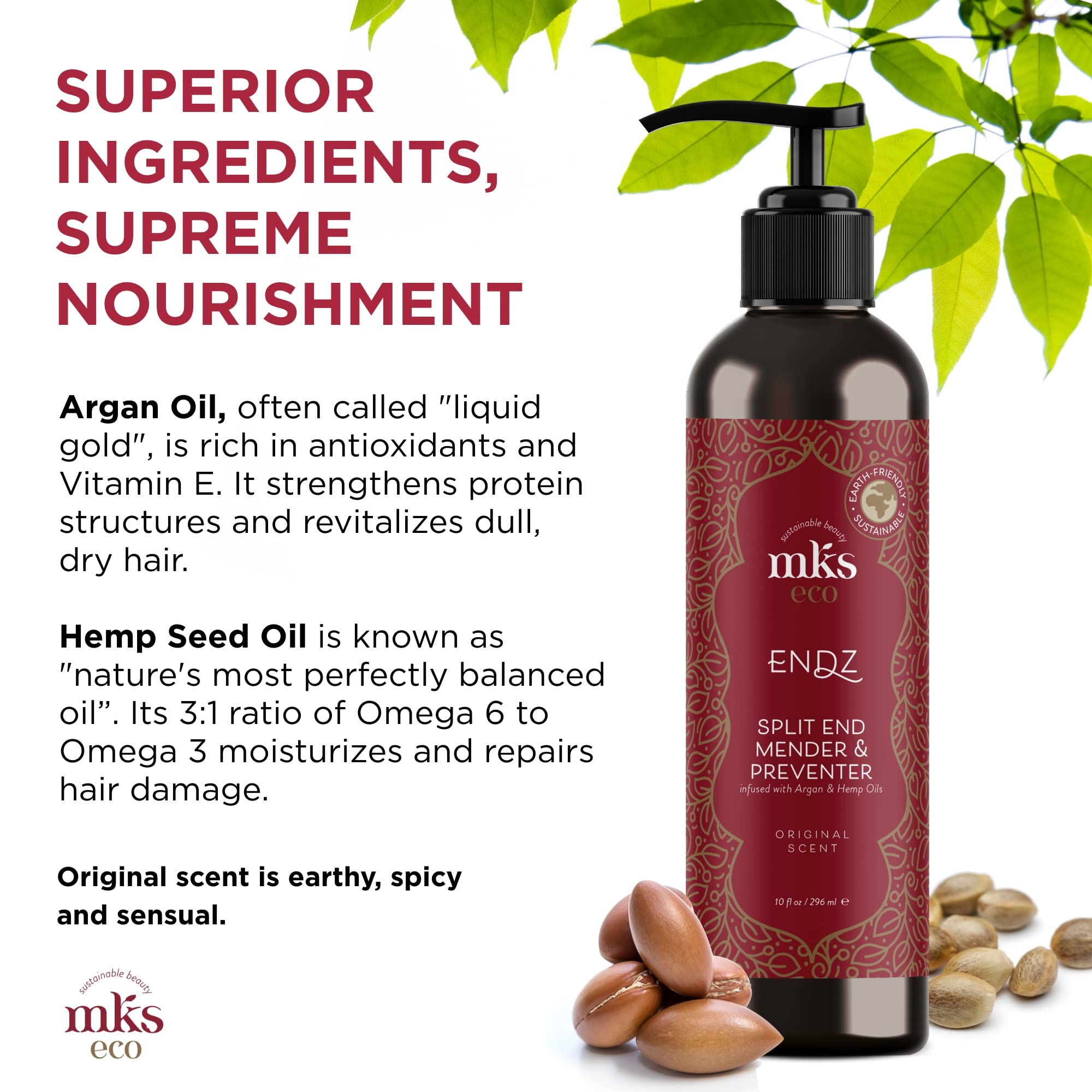 Earthly Body MKS Eco Endz frizz control result on hair is noticeable.