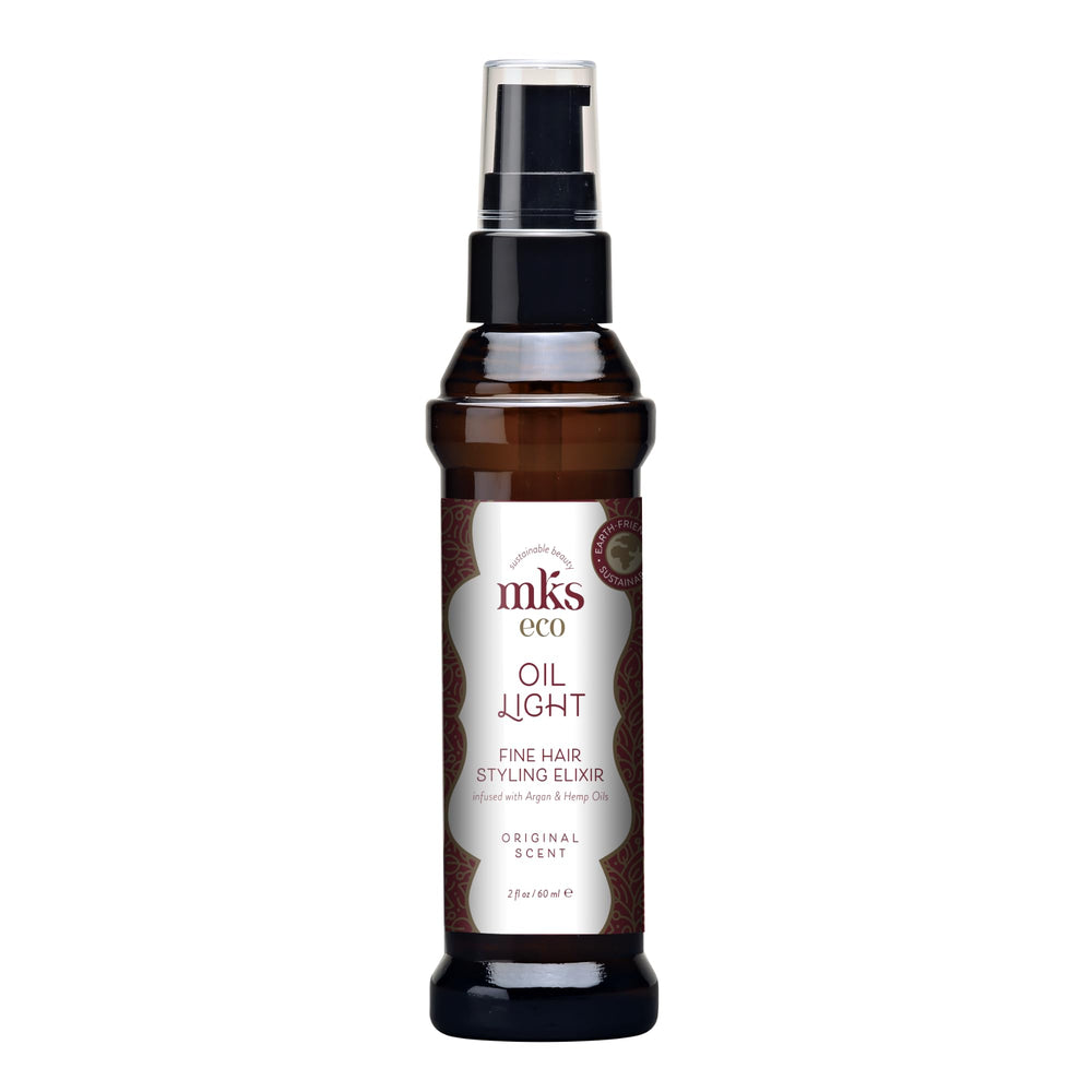 Earthly Body MKS Eco Hair Elixir bottle ready for styling sessions